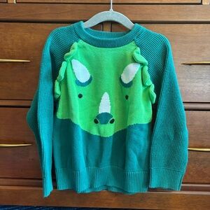 Cat & Jack Boys Dinosaur Green Sweater 4t